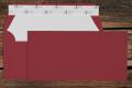 [16409172] Briefhüllen mit Seidenfutter DL 110x220 mm Haftklebend Rosso gerippt 100 g/qm